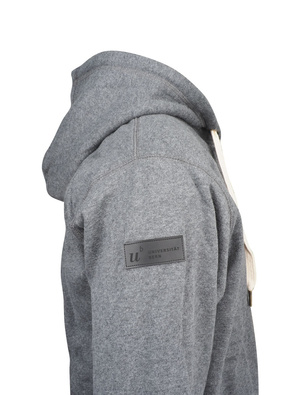 Mens' zip hoodie, dark grey mottled
