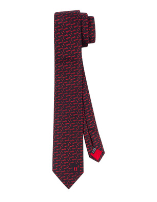 Tie black/red